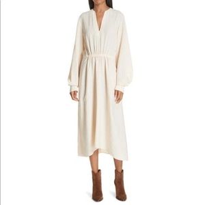 NWT Vince Poet Midi Dress Blush/Cream | Size S